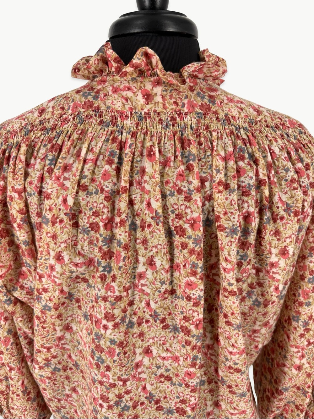 DÔEN Rose Blouse Size Small in Pink Valley Floral Cotton Viscose Relaxed Fit - Picture 7 of 16